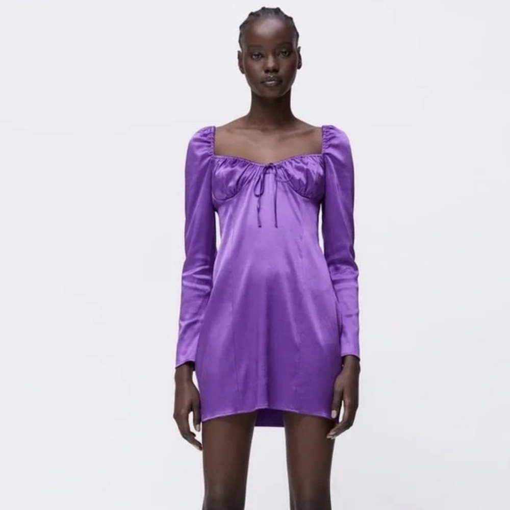 Long Sleeve Satin Zara Dress